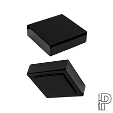 Topper Thick - Glossy, M, Glossy Black / L 35 x B 35 x H 8 cm