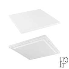 Topper Thin - Glossy, L, Glossy White / L 40 x B 40 x H 2,5 cm