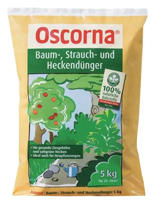 Organischer NPK-Dünger 6-4-0,5 - Oscorna-Baum-,Strauch-Heckendünger