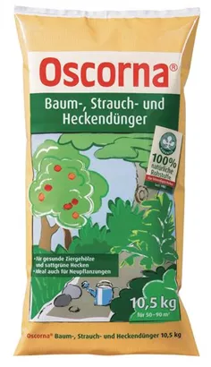 Organischer NPK-Dünger 6-4-0,5 - Oscorna-Baum-,Strauch-Heckendünger