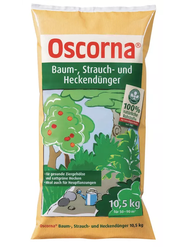 Organischer NPK-Dünger 6-4-0,5 - Oscorna-Baum-,Strauch-Heckendünger