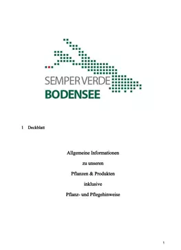 Pflanz und Pflegehinweise
