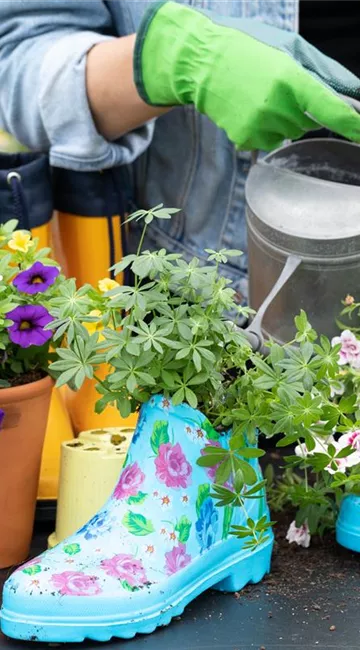 Auf den Schuh gekommen – Upcycling mit Gummistiefeln